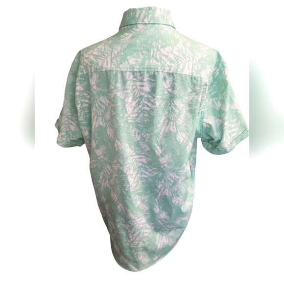 Apt.9 Men's Mint Green Leaf Print Shirt Med - Picture 6 of 10